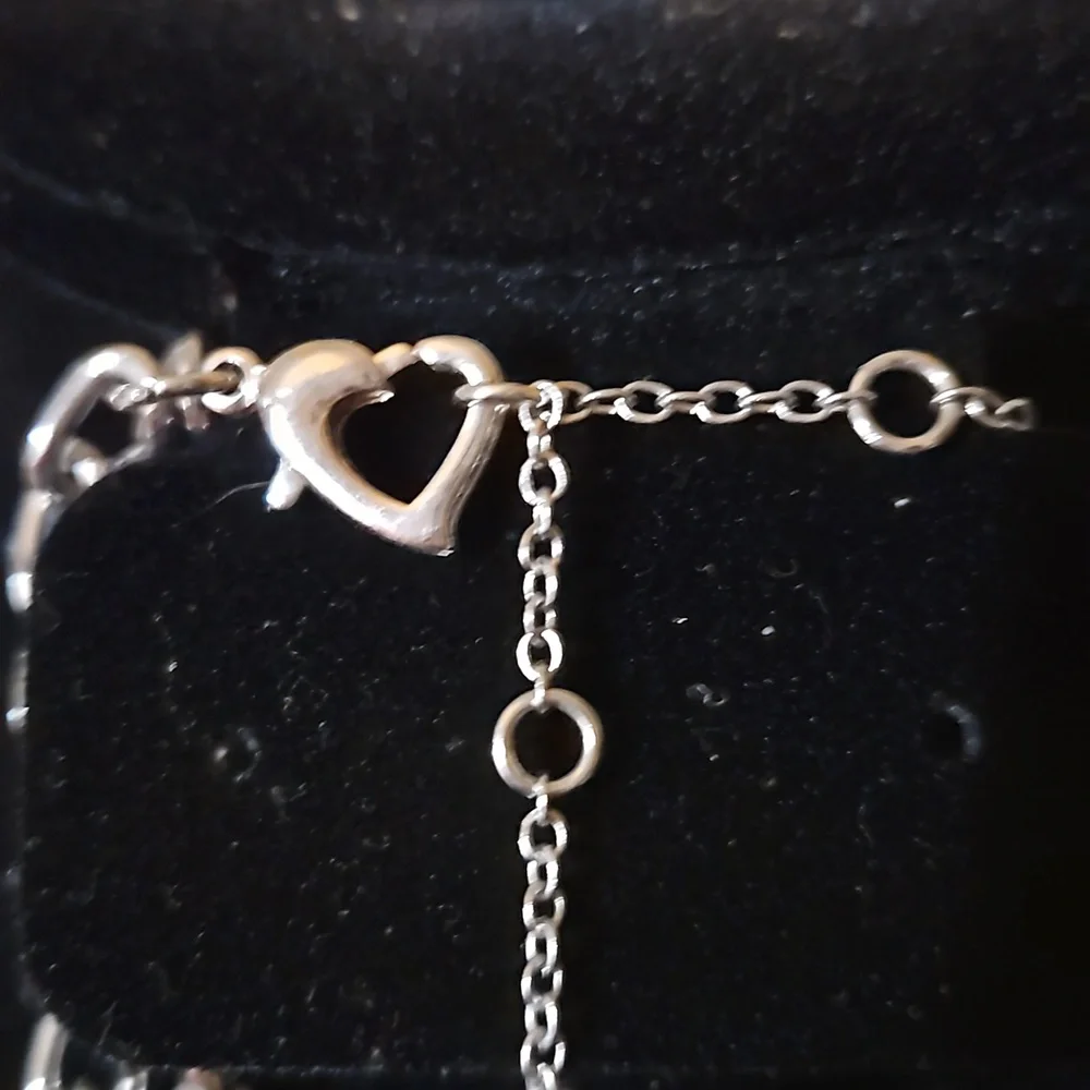 Double Chain Rhinestone Necklace - Picture 4 of 6